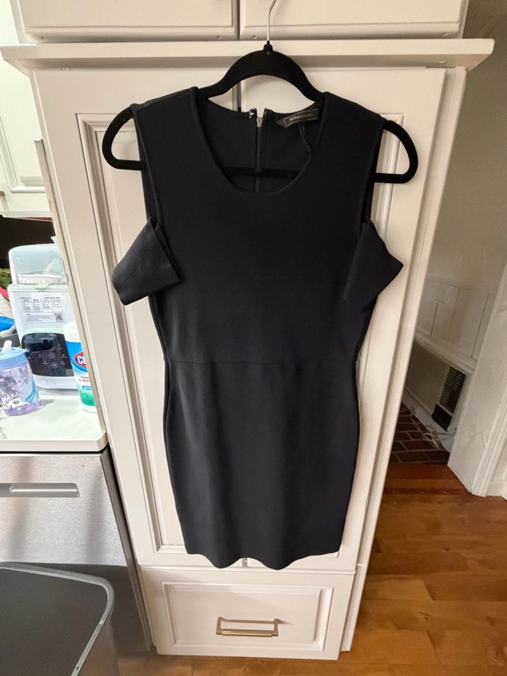 BCBGMaxAzria Black Sleeveless Bodycon Mini Dress